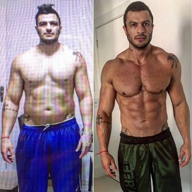 Antes e depois de Kleber Bambam (Foto: Reprodução/Instagram)