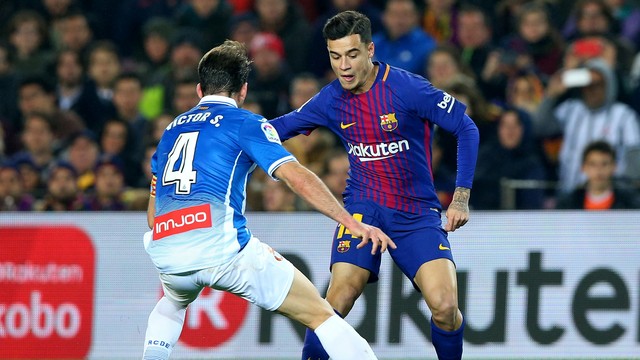 coutinho, barcelona x espanyol (créditos: REUTERS/Albert Gea)