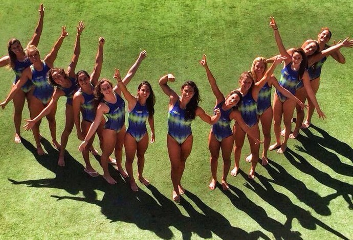 Seleção feminina de polo aquático (Foto: Satiro Sodré/SSPRESS)