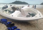 Mãe e filho morrem após lancha virar em Bertioga, SP (João Paulo de Castro/G1)