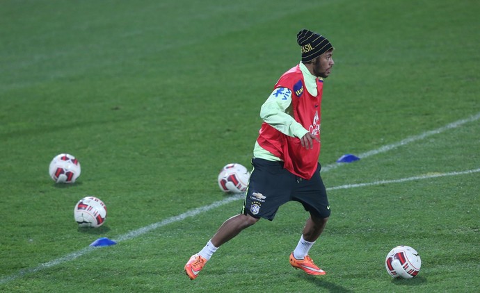 Neymar Treino Seleção Brasileira (Foto: Bruno Domingos / Mowa Press)