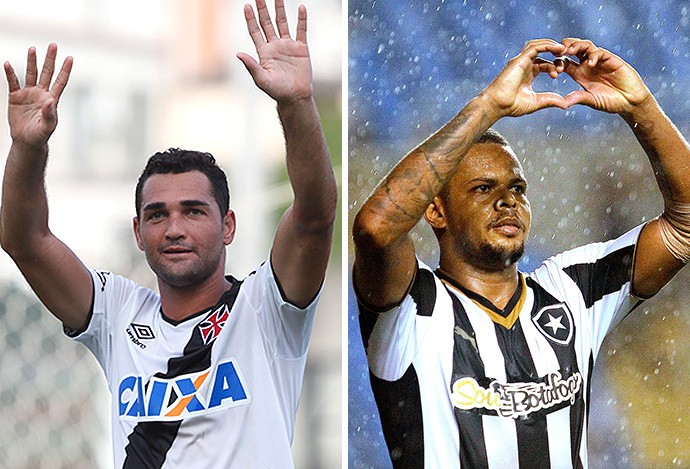 montagem Gilbeto e Bill, Botafogo x Vasco (Foto: Montagem sobre foto da Ag. O Globo)