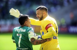 Palmeiras x Atlético PR, Dudu e Weverton (Foto: Marcos Ribolli) Palmeiras x Atlético PR, Dudu e Weverton (Foto: Marcos Ribolli)