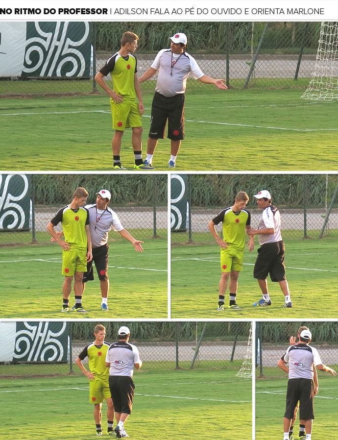 Mosaico Marlone e Adilson conversa vasco (Foto: Raphael Zarko)