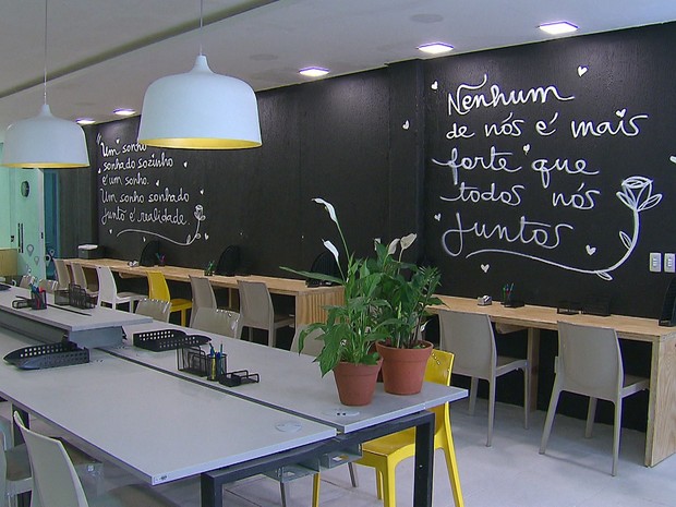Empresas incubadas irão trabalhar em um espaço de coworking para captar recursos para os projetos (Foto: Reprodução/TV Globo)