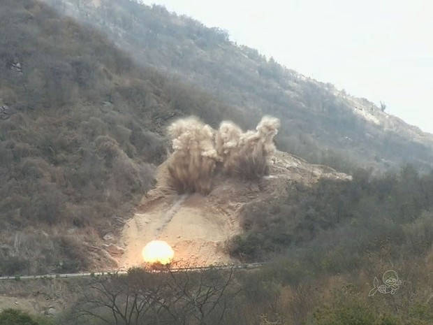 Dnit usou explosivos para destruir as rochas e acabar com a curva da morte (Foto: TV Verdes Mares/Reprodução)