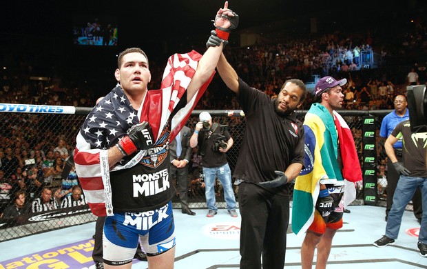 Chris Weidman e Lyoto Machida UFC 175 (Foto: Getty Images)