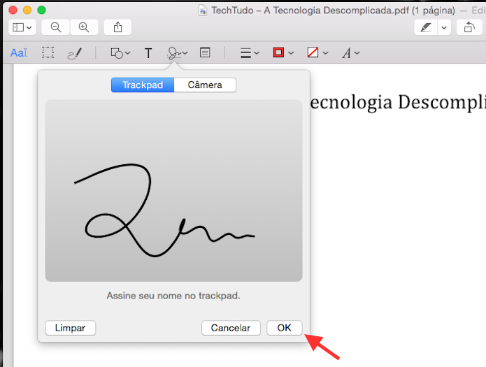 Como Inserir Assinaturas Em Documentos O Trackpad Do Mac Dicas E