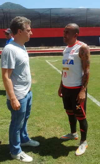 Luciano Huck e Emerson Sheik Flamengo (Foto: Divulgação / Flamengo)