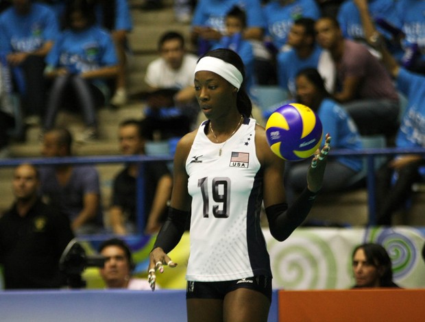 Destinee Hooker EUA vôlei (Foto: Alexandre Arruda/CBV)