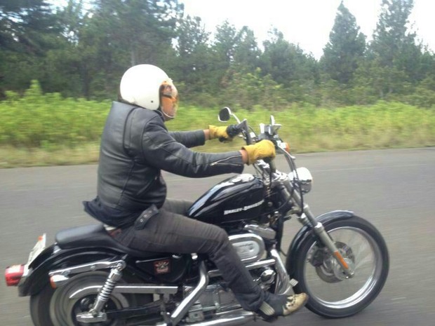 A primeira parceira de aventuras de Frankson foi uma Shadow (Foto: Arquivo pessoal)