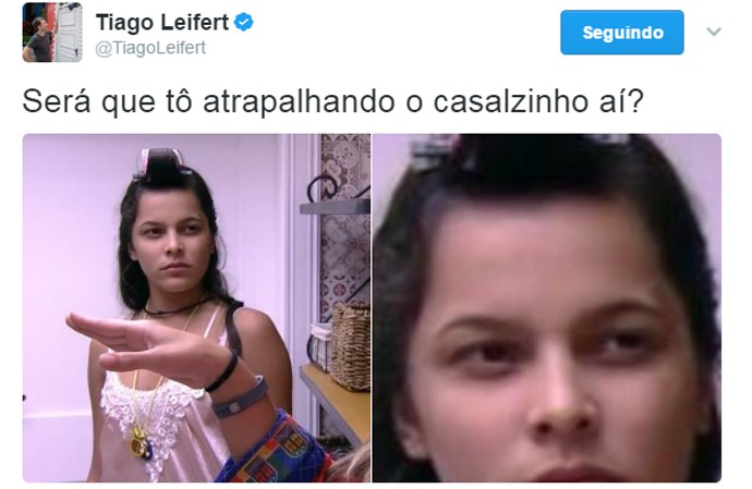 Tiago leifert comenta flagra no Twitter (Foto: Reprodução: internet)