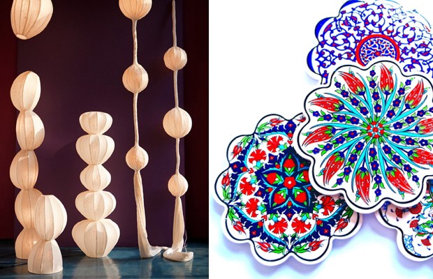 As cerâmicas da Dünya Dükkan são feitas manualmente e importadas da Turquia, na Craft Design. A feira também terá mostra com peças da arquiteta Adriana Yazbek, à esq. (Foto: Divulgação)