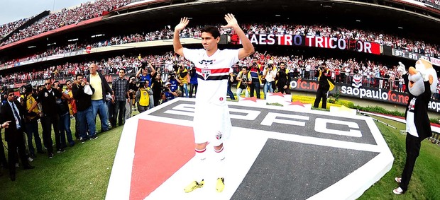 Paulo henrique ganso são paulo apresentação (Foto: Marcos Ribolli / Globoesporte.com)