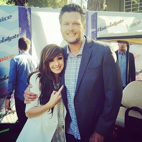 Blake Shelton e cantora Christina Grimmie (Foto: Instagram/ Reprodução)