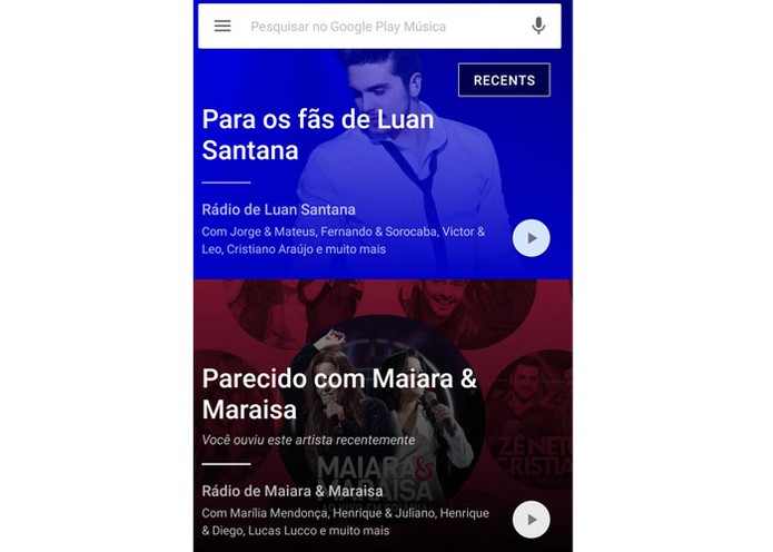 Google Play Música (Foto: Divulgação/Google Play Música) Google Play Música (Foto: Divulgação/Google Play Música)