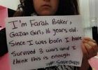 'Já sobrevivi a 3 guerras e acho que é suficiente' (Reprodução/Twitter/Farah_Gazan)