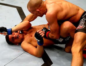 UFC 158 Georges St-Pierre e Nick Diaz (Foto: Agência Getty Images)