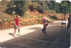 Bruninho, Bernardinho e Vera vôlei (Foto: Arquivo pessoal)