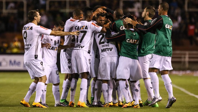 Jogadores do Galo comemoram gol contra o Melgar, em Arequipa (Foto: Bruno Cantini/Flickr do Atlético-MG)