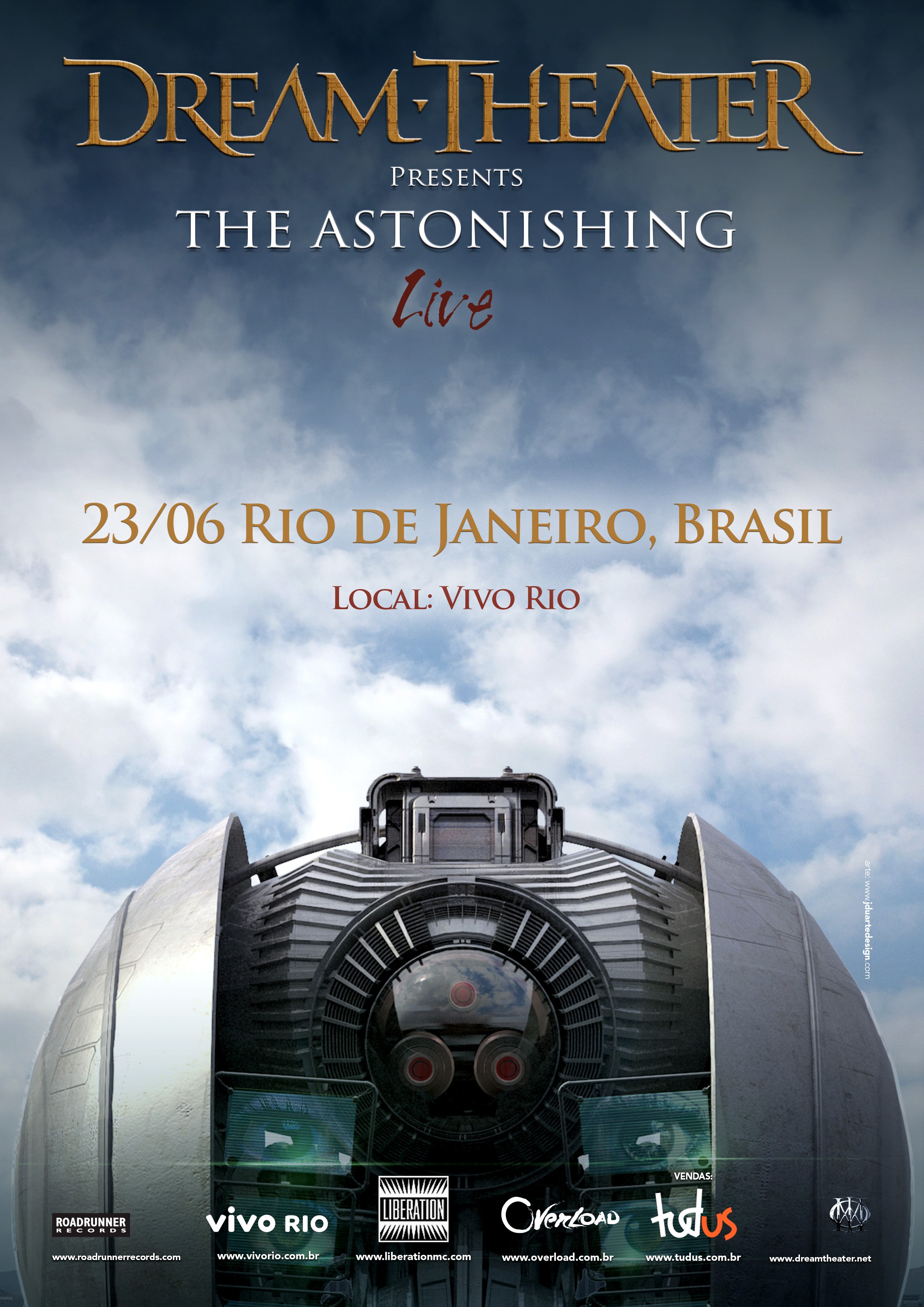Confirmado show do Dream Theater no Rio, dia 23 de junho: banda