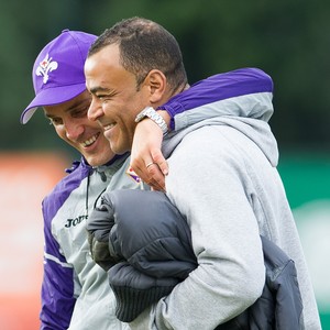 Ex-companheiros de Roma, Cafu e Montella se reencontram na Academia