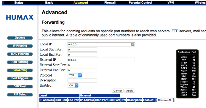 Acesse a opção Port Forwarding no seu roteador (Foto: Reprodução/Paulo Alves)