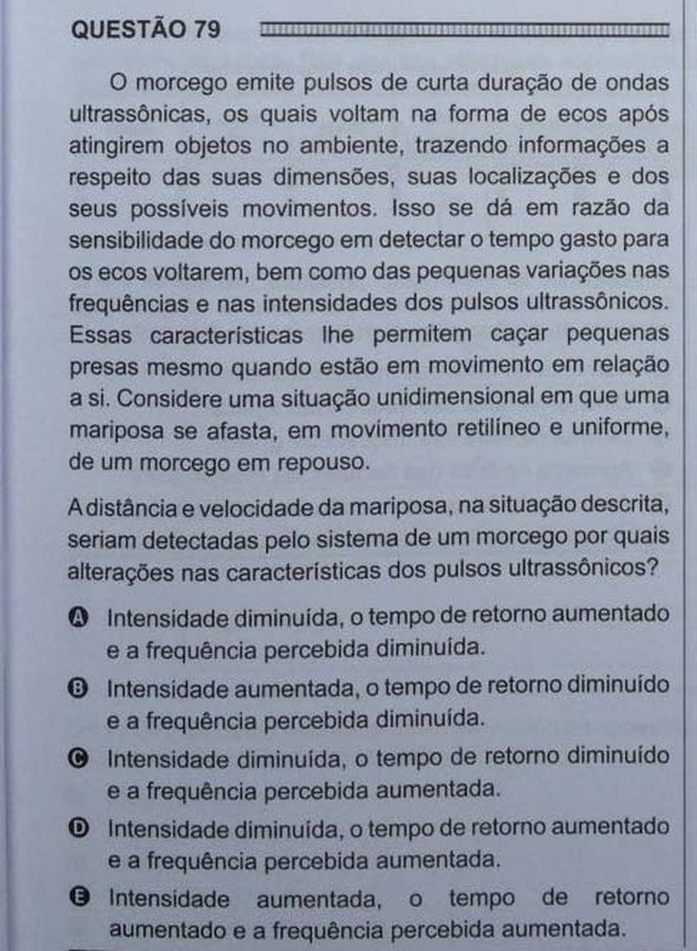 ENEM 2016 - 1º DIA - PROVA BRANCA - QUESTÃO 79 (Foto: G1 )