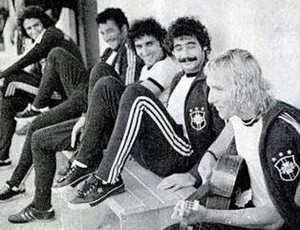 Imagem com Marinho Chagas e Rivelino, em 1974 #RN (Foto: Arquivo Pessoal)