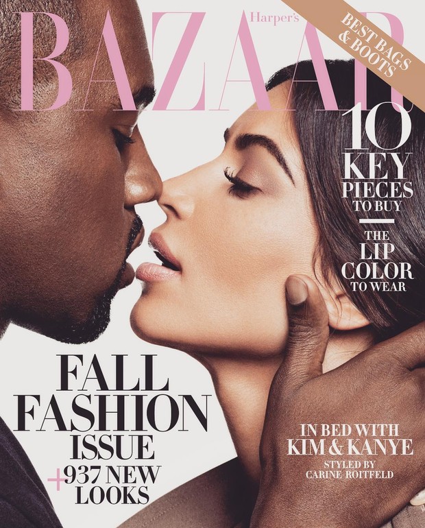 Kanye West e Kim Kardashian (Foto: Reproduo / Instagram)