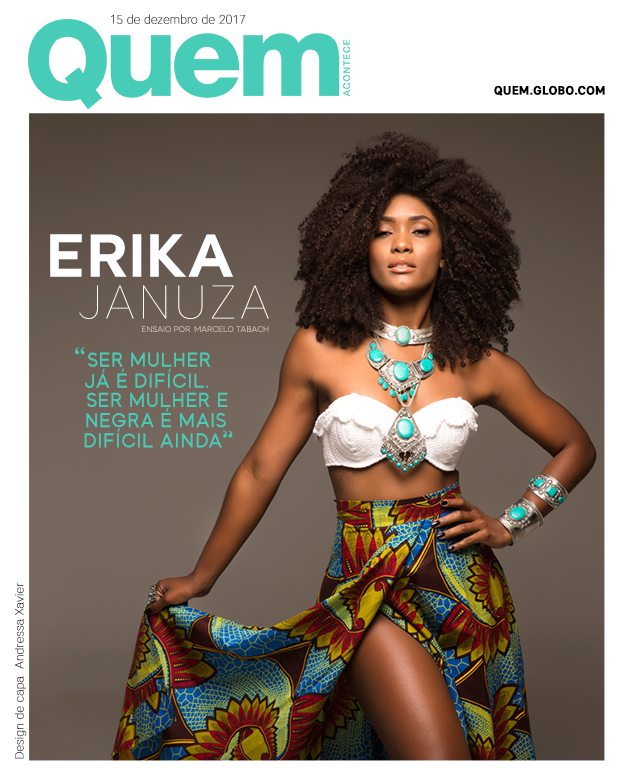 Erika Januza Capa (Foto: Marcelo Tabach/ Design: Andressa Xavier)