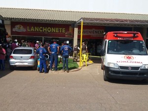 Crime em loja de conveniência em posto de combustível em Barreiras (Foto: Fernandez Fernandes/Blog Sigi Vilares)