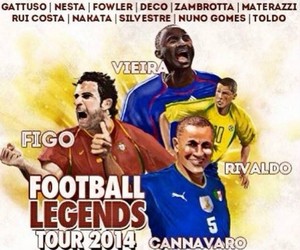 Rivaldo em cartaz de confronto com estrelas do futebol mundial (Foto: Reprodução)