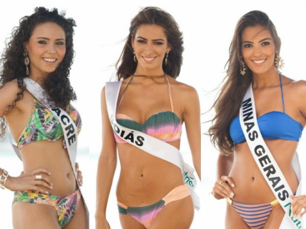Jéssica Maia, Hérika Noleto e Thiessa Sickert estão entre as candidatas ao Miss Brasil 2012 (Foto: Carol Gherardi/Band)
