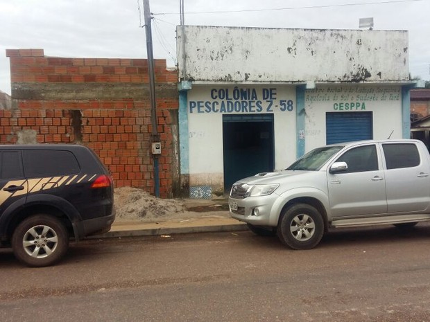 Segundo a PF, os crimes tiveram como base a sede da Associação de Pescadores da Colônia Z-58, em Nova Ipixuna.  (Foto: Divulgação/ Polícia Federal)