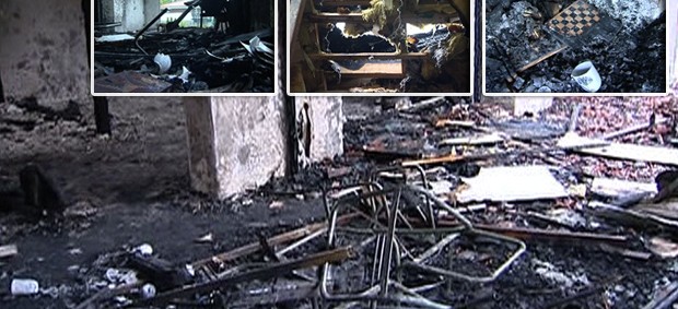 Destruição na casa do Breno, SporTV Repórter 1 (Foto: Reprodução SporTV)