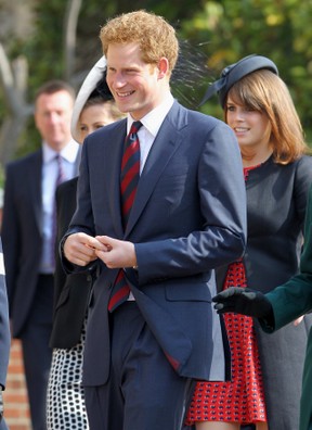 Príncipe Harry em missa da Família Real (Foto: Reuters)