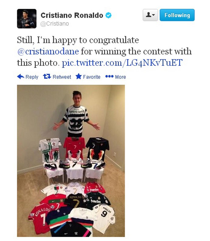 Cristiano Ronaldo comete gafe no Twitter (Foto: Reprodução / Twitter)