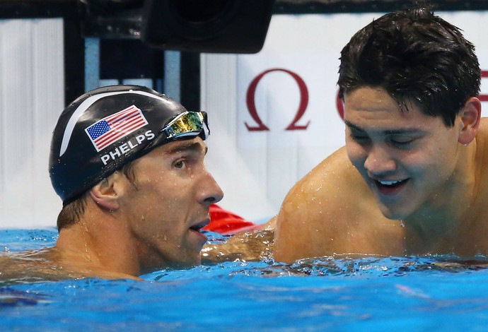 Joseph Schooling e Michael Phelps 100m borboleta  (Foto: Athit Perawongmetha/REUTERS)