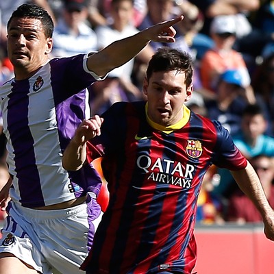 Messi Valladolid x Barcelona (Foto: AFP)