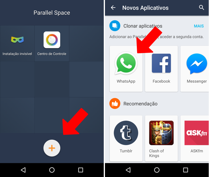 adicione-o-whatsapp-ao-parallels-space Como usar mais de uma conta do WhatsApp no Android com Parallel Space