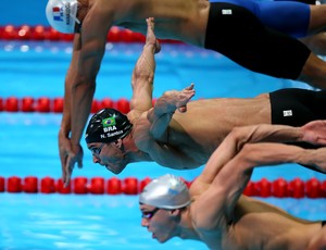 Nicholas Santos, da natação, no Mundial de Barcelona (Foto: Satiro Sodré / SS Press)