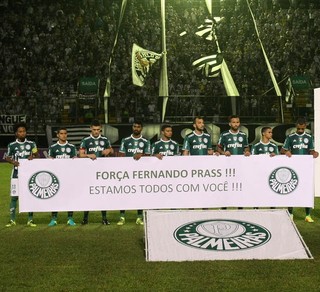 Palmeiras homenagem Fernando Prass (Foto: Cesar Greco / Ag. Palmeiras / Divulgação)