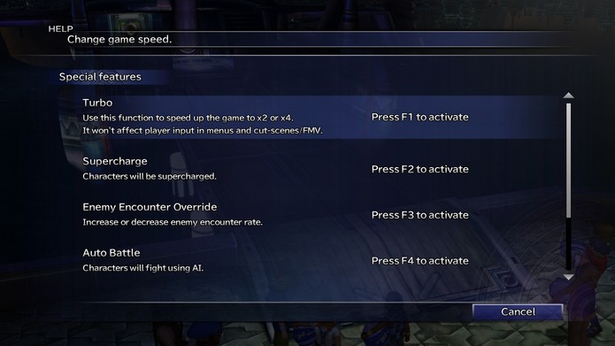 Cheats oficiais permitem acelerar jogo e recuperar seus personagens (Fonte: Reprodução/Cássio Barbosa)