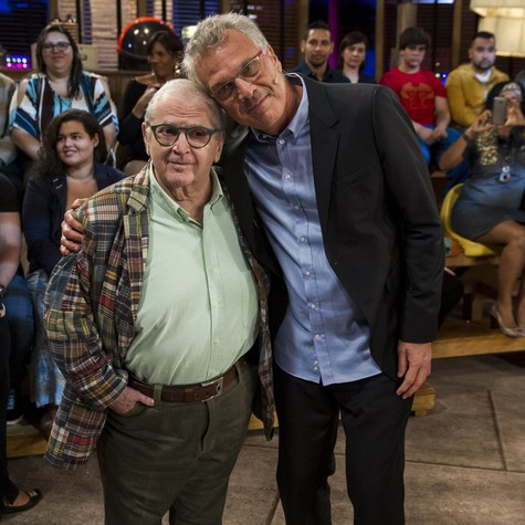 Jô Soares e Pedro Bial (Foto: Estevam Avellar/TV Globo)