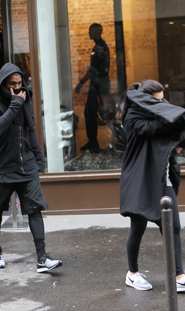 Kanye West e Kim Kardashian (Foto: Agência/ Grosby Group)
