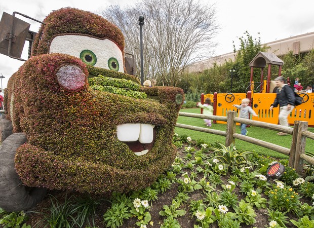 The characters in the movie "Cars" gained an area of ​​their own called the Cactus Road Rally, next to the Test Track toy. In the photo, the friendly Mate winch (Photo Matt Stroshane / press release) (Photo: Matt Stroshane / press release)