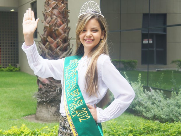 Glória Cruz, a paraibana que venceu o Miss Pré-teen Brasil – 2012 e conquistou o título de 1ª princesa no Miss Pré-teen Nations – 2012 (Foto: Renata Vasconcellos/Globoesporte.com/pb)