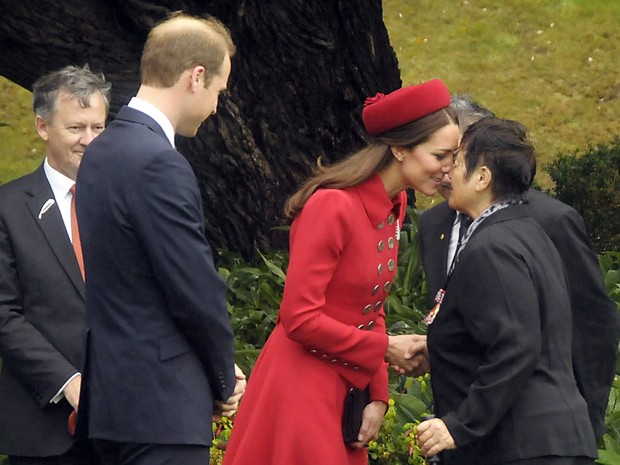 Príncipe William e Kate Middleton em Wellington, na Nova Zelândia (Foto: Woolf Crown/ Reuters)