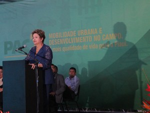 Presidente Dilma em Teresina (Foto: Marco Freitas/G1)